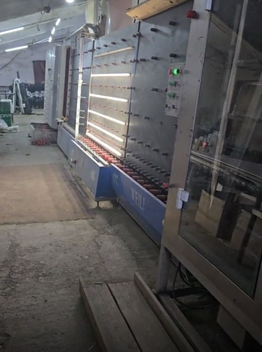 Автоматическая мойка стекла с  прессом