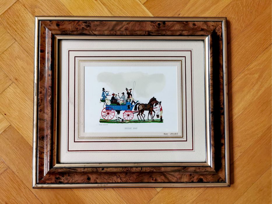 Колекция антикварни картини от дървени гравюри на Henry Lemarte 2бр.