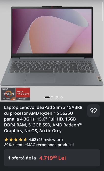 Laptop Lenovo IdeaPad Slim 3