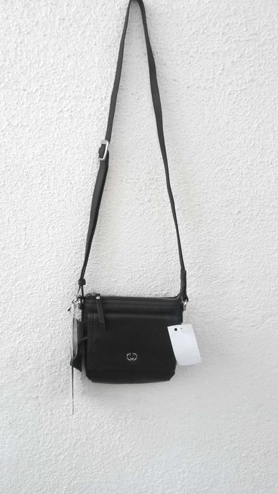 Дамска чаната тъмно кафява Gerry Weber естествена кожа с много джобове