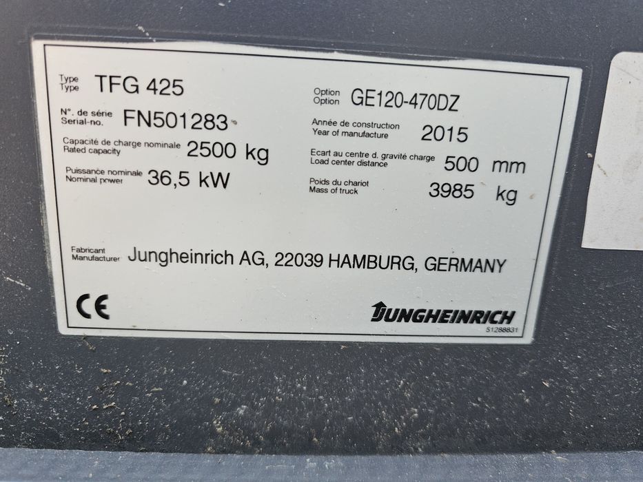 Stivuitor motostivuitor pe gaz Jungheinrich 2.5T