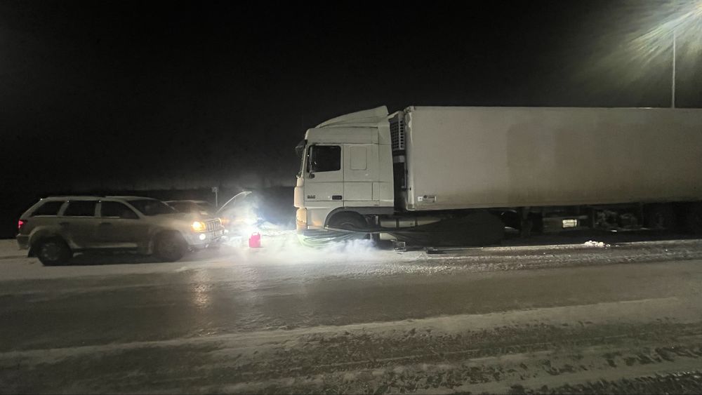 Отогрев авто, выезжаем на трассу