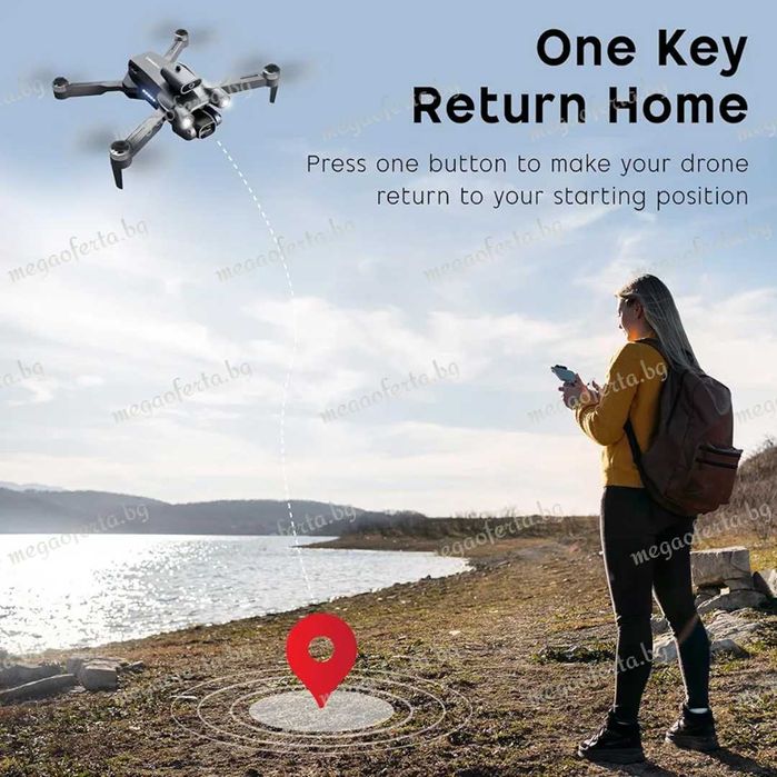 Интелигентен дрон LF632 Квадрокоптер завъртане на 360 градуса 8K HD 5G