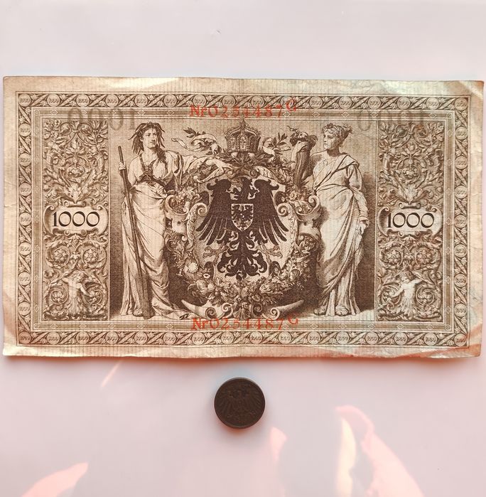 Monede si bancnote vechi din perioada Imperiului German  pret redus