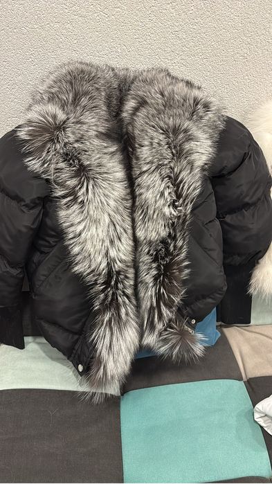 Geaca fas cu guler blana naturala