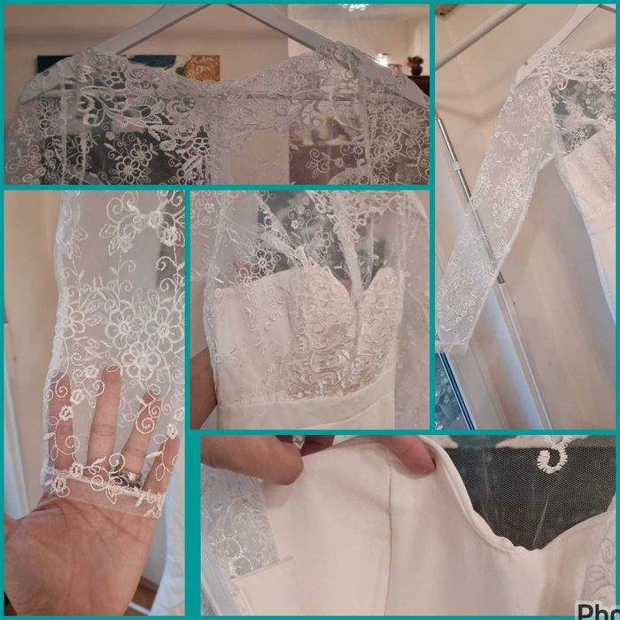 Rochie de mireasa cu manecute din dantela