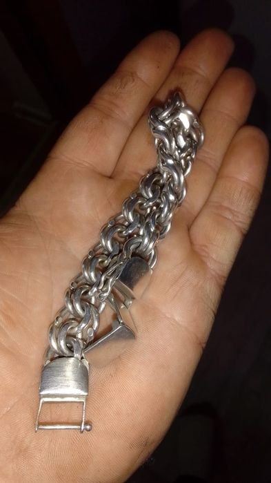 Браслет серебро 64 гр 21 см