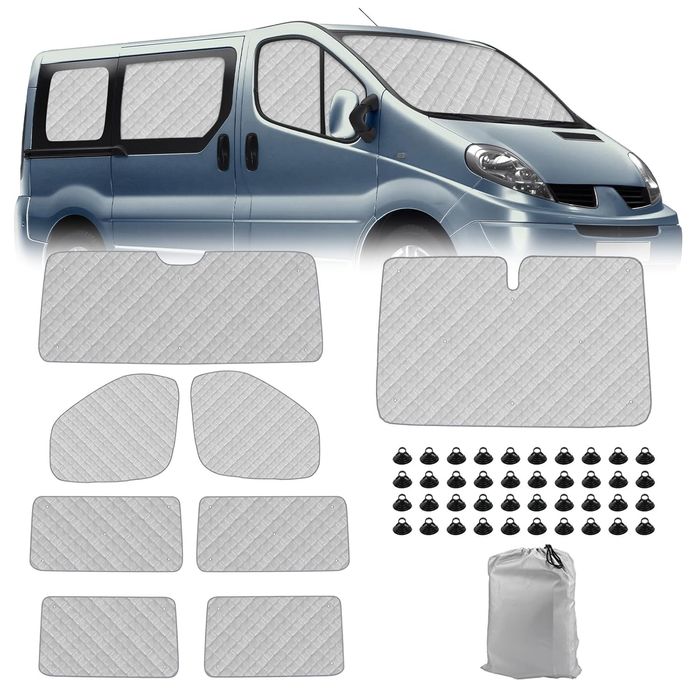 К-кт 8 части термо щори / сенници за Renault Trafic, Opel Vivaro