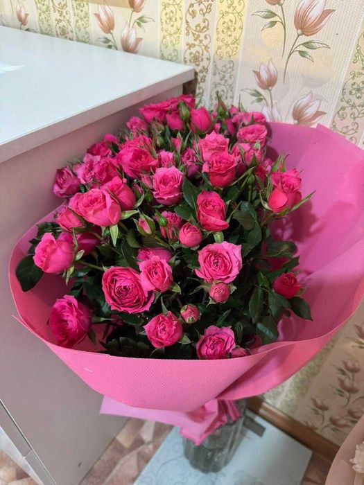 Цветы в букетах свежие