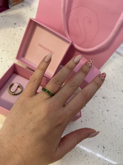 Комплект обеци и пръстен Swarovski