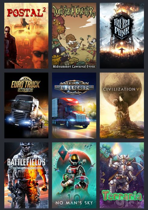 Семейный доступ в Steam. Мест 2