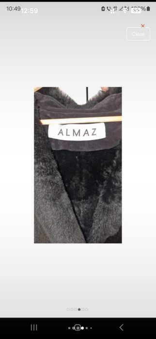 Cojoc Almaz din piele cu blana de oaie