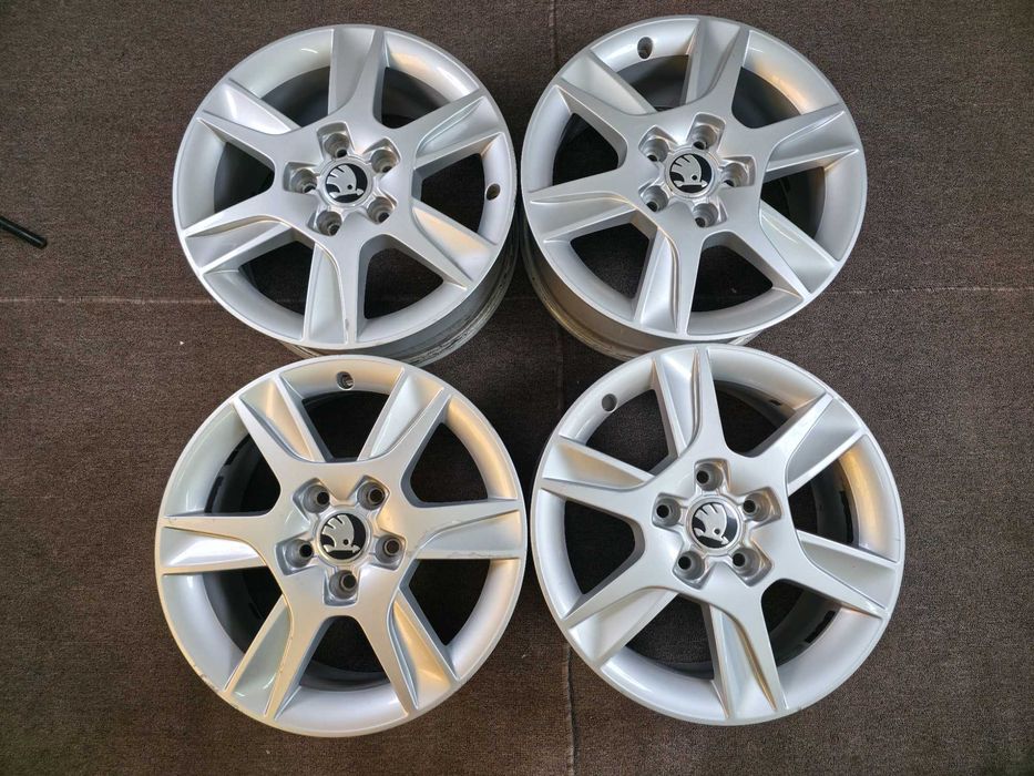 4 Jante Aliaj 5x112 16'' OE Skoda Octavia Superb Karoq YETI / VW Golf Sharan Passat Tiguan Touran Caddy T-ROC