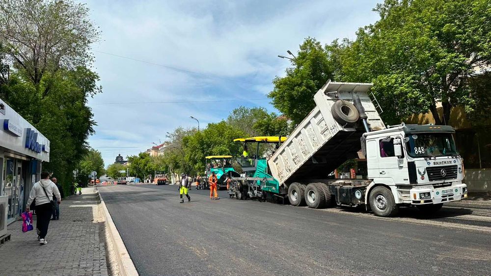 Асфальтирование и благоустройство улиц Караганда