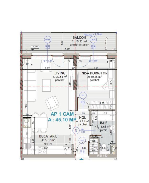 Apartament 2 camere, complet mobilat, Florești, Str. Eroilor