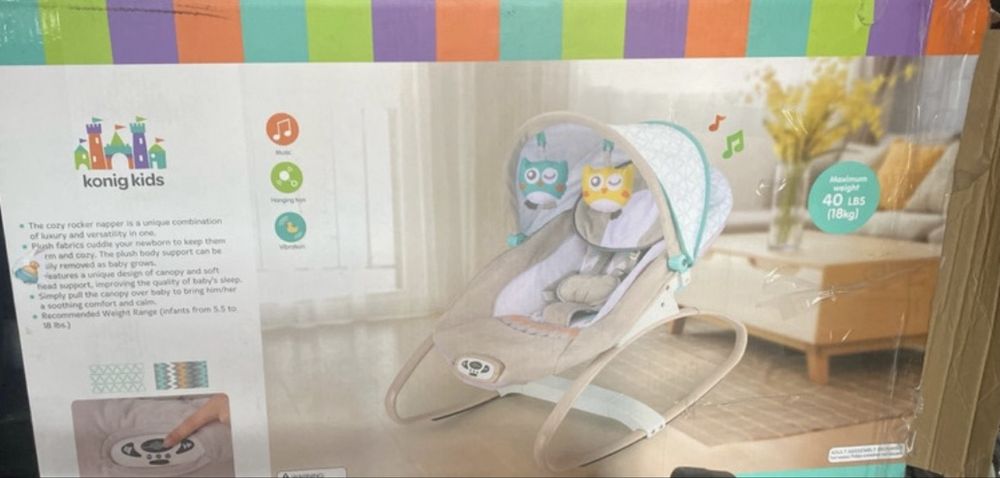 Leagan electric cu muzica si virbatii cu baterii incluse + inca doua