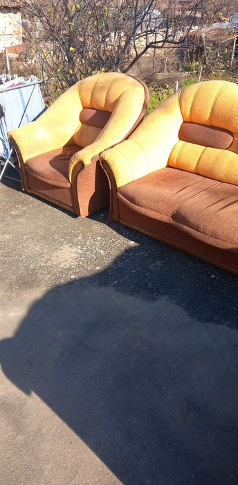 комплект ъглов диван  и  футьойл