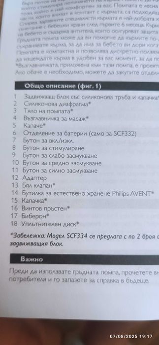 Електрическа помпа за кърма Филипс Авент /Philips AVENT