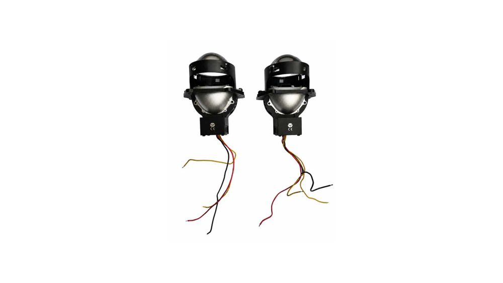 Set 2 lupe Bi-LED auto 3 inch A108, 6000K, 9–32V, fază scurtă și fază lungă