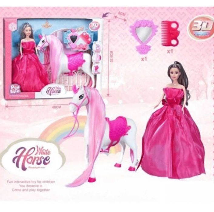 Комплект Кукла Барби с еднорог