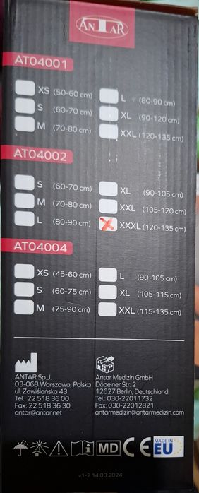 Orteza umar cot brat stanga/dreapta XXXL 120-135 cm
