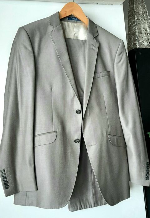 Costum elegant in 2  piese, impecabil, 100% lana, Marco Rinci Italia, 46