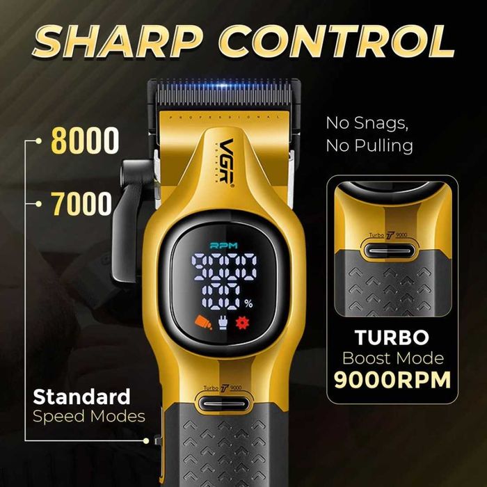 Професионална машинка за подстригване VGR V-886C GOLD / GREEN