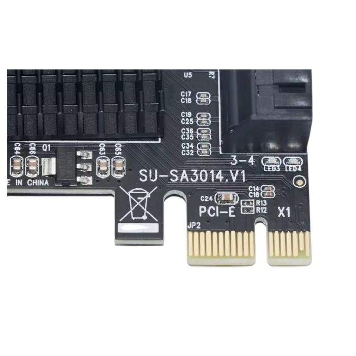 # PCIe 1x 4-port SATA III Expansion card Плата расширения карта для ПК