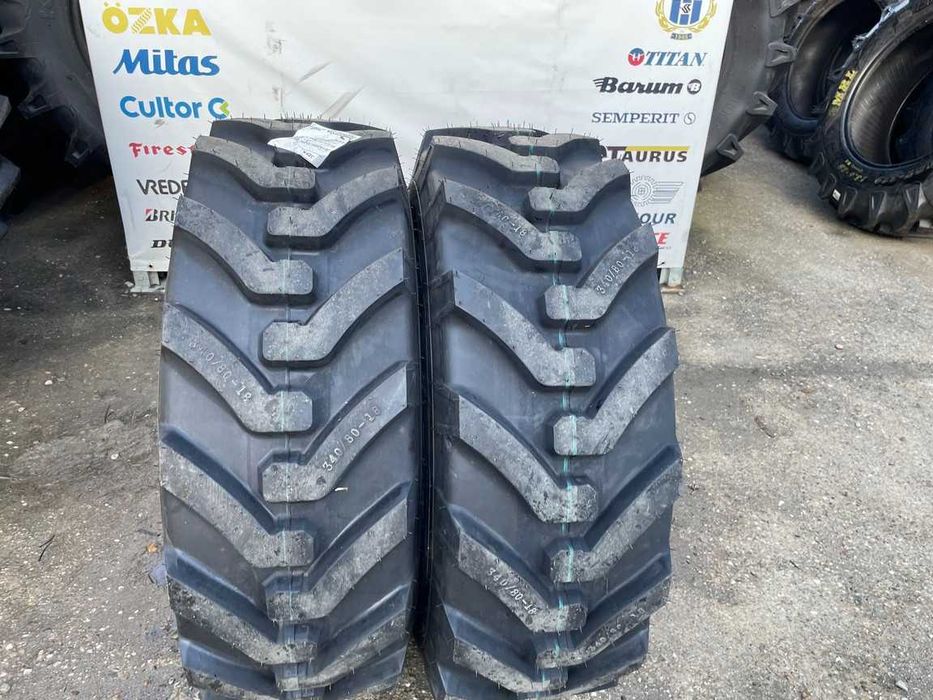 Anvelope noi 340/80-18 cu garantie marca OZKA pentru buldo fata