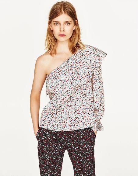 Блузка Zara на одно плечо