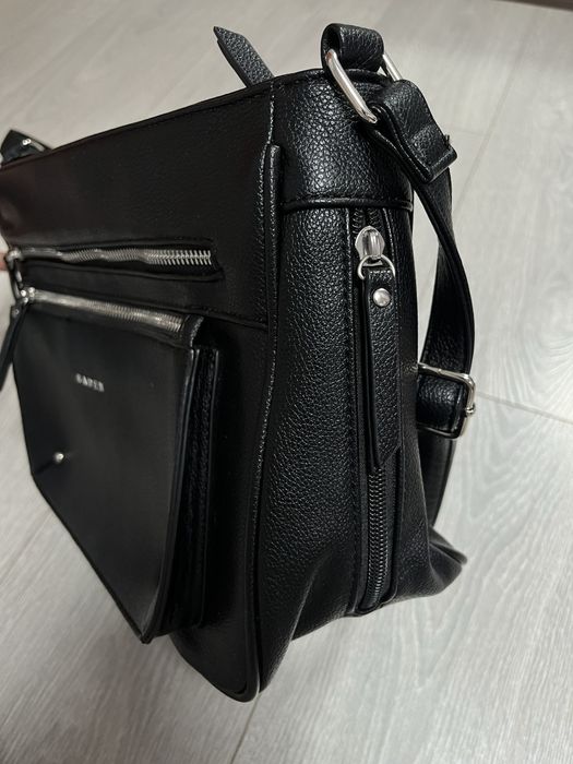 Сумки черные, экокожа, кожзам