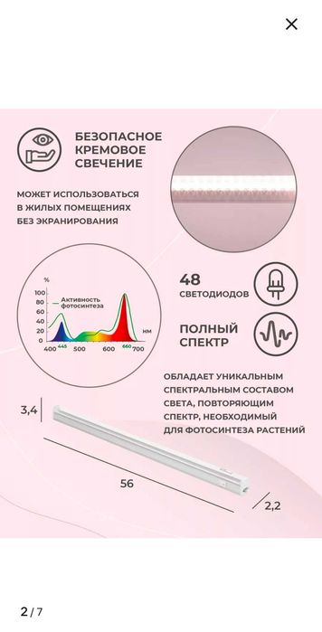 Фитолампа Uniel 18 вт