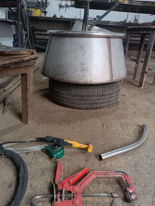 Казан из нержавейкы. Все виды сварки ворота перила навеси и.т.д