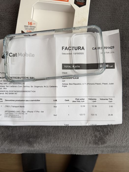 Husa originala UAG  Iphone 17 pro