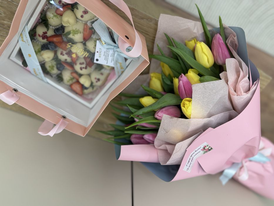 Продам свежие букет тюльпанов