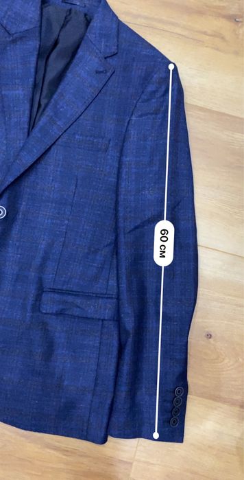 Пиждак TUGI подростковый синий в клетку