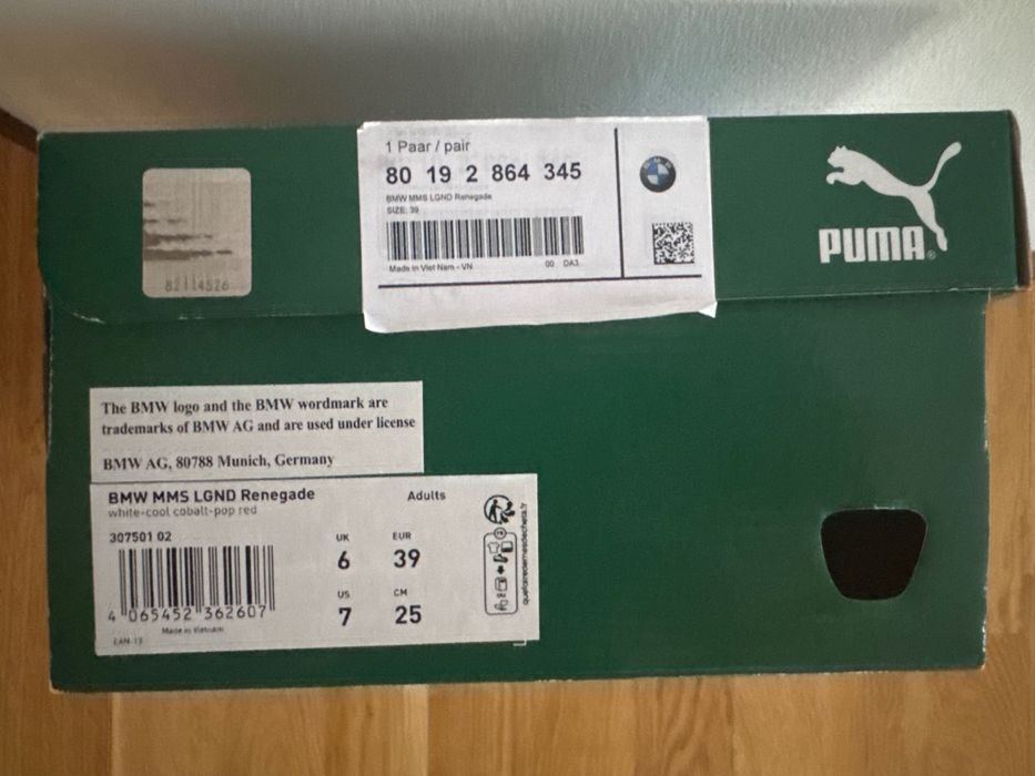 BMW x PUMA кроссовки