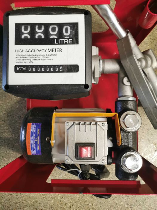 Помпа за източване на  дизел нафта масло-колонка+брояч+пистолет+маркуч