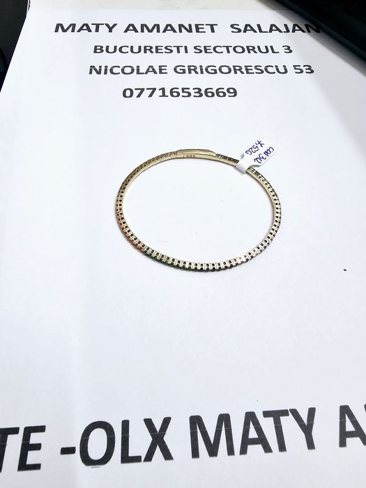 Vand bratara tenis din aur 14 k 7.52 g cod 312