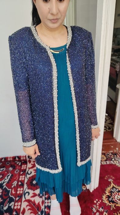 Biserli kardigan yengi