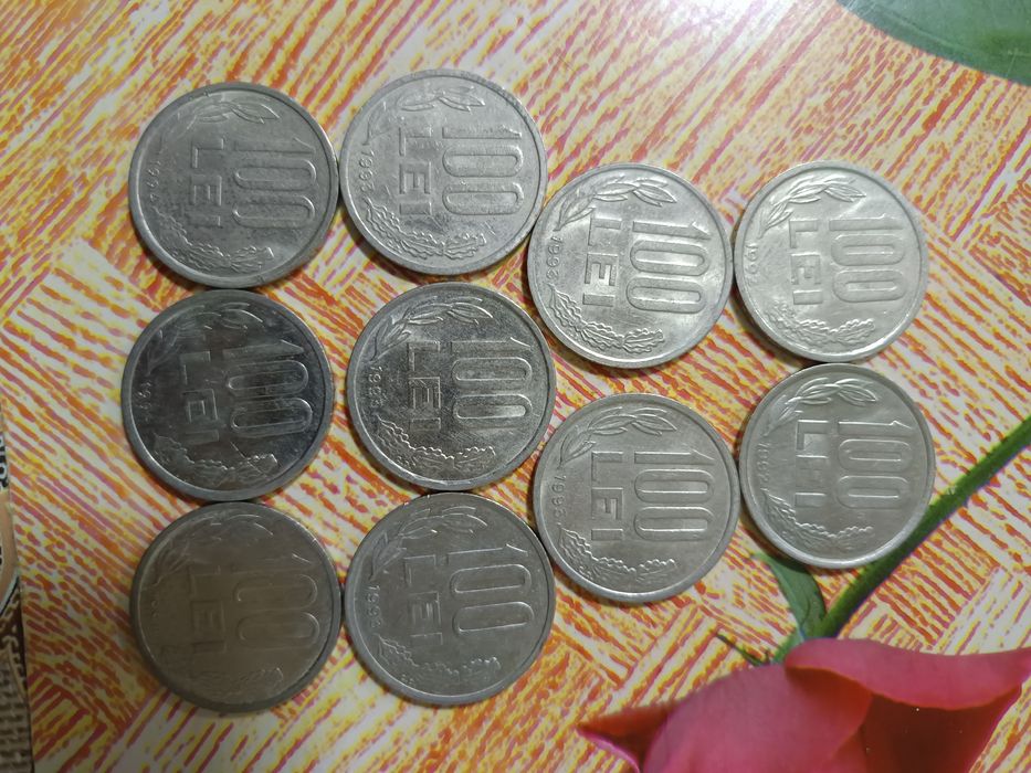 Vând 10 monezi de 100 lei MIHAI VITEAZU ani 92/93/94