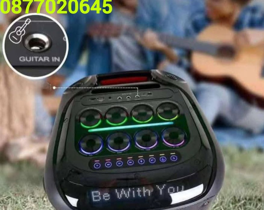 Мощна аудиосистема 12"х2 с два микрофона BTS-2125 Bluetooth