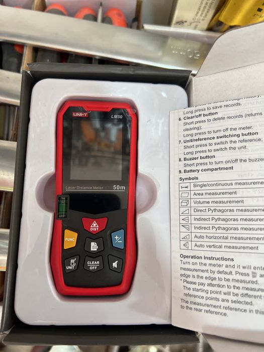 Лазерный дальномер 2в1 рулетка лазерная