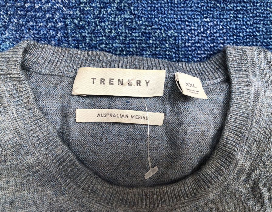 100% мерино вълна Trenery Crew Neck Merino Wool Pullover мъжки пуловер