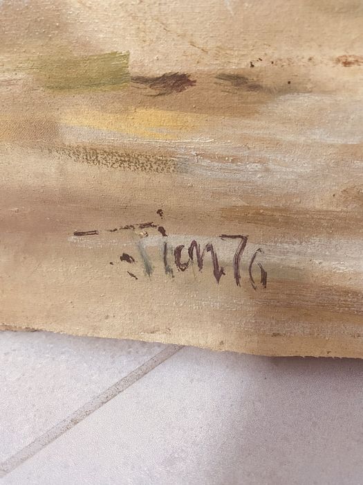 Tablou pictat pe panza de Ion Tolas in anul 1976