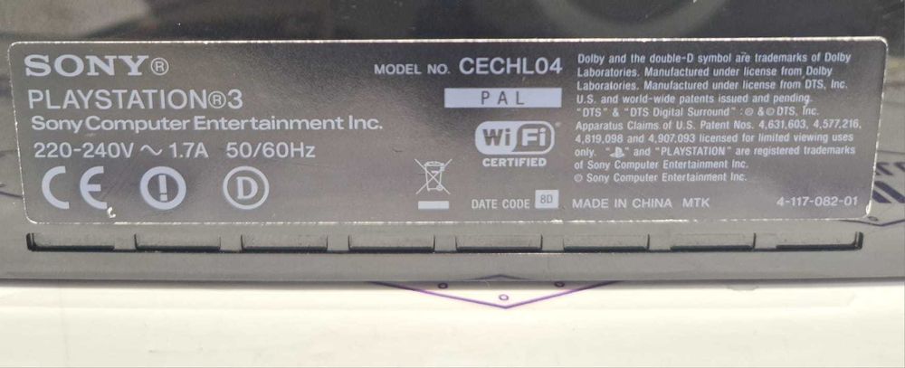 Consola Sony PlayStation PS3 Model CECHL04 cu o mansa si cabluri