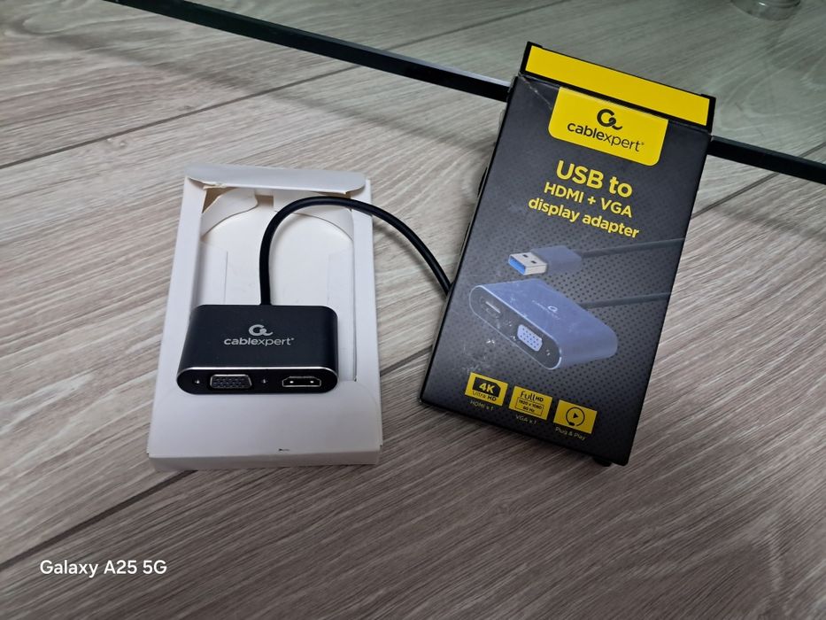 Видеоадаптер Cablexpert USB to HDMI + VGA (новый в упаковке)