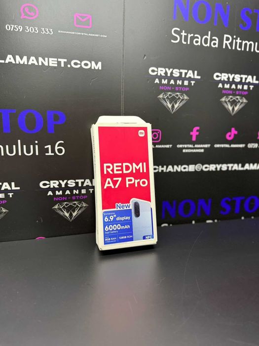 XIAOMI Redmi A7 Pro Black, 4GB RAM, Capacitate de Stocare 128GB Nou Desigilat