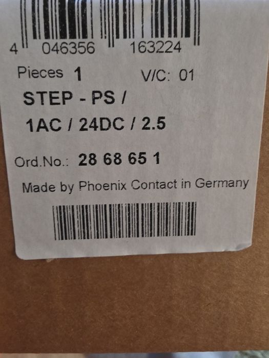 Sursă alimentare industrială Phoenix Contact STEP-PS/1AC/24DC/2.5 – NOUĂ, SIGILATĂ