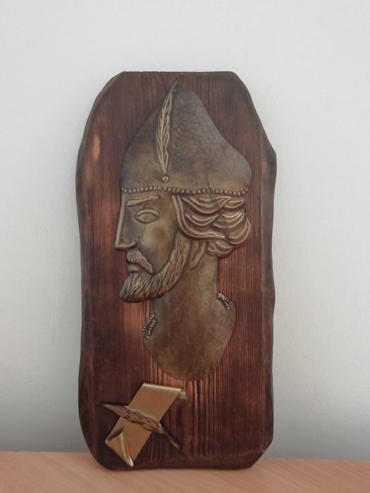 Шота Руставели - Грузия - дърво и метал, пано за стена